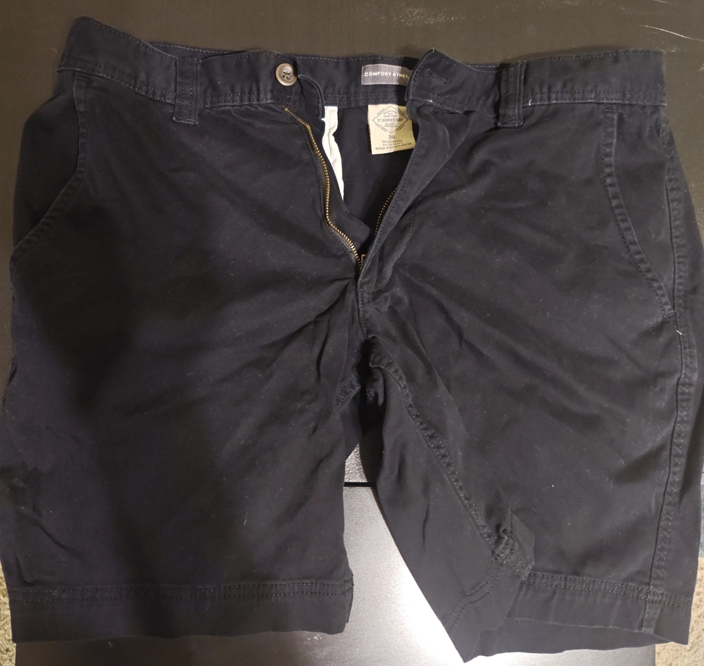 St. John's Bay Black Flat-Front Cotton Shorts